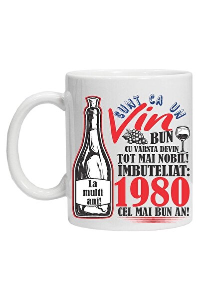 CRD PRINT Personalized mug "Un Vin Bun" (1980) - - 330 ml - white