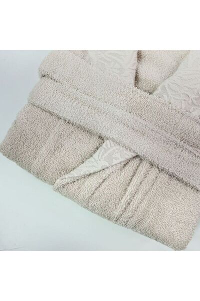 Reiashn Mira Spanish robe set, off-white and beige, 11 pieces