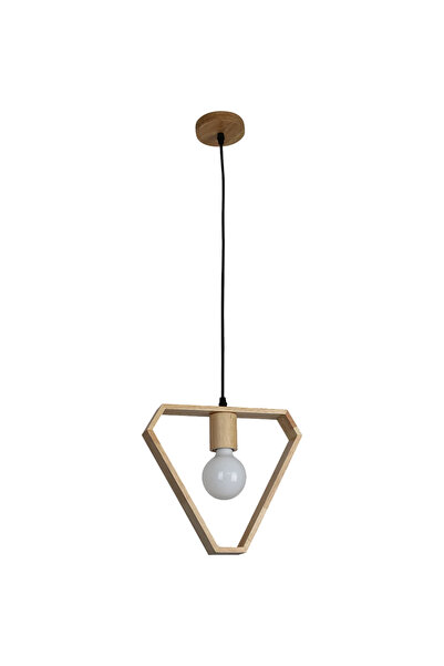 HAMER Elegant decorative rope chandelier, single wooden design.