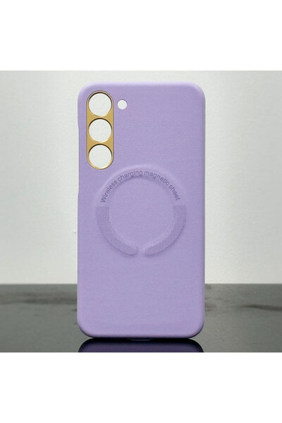 Samsung Husa Kraft pentru S23 Ultra, MagCase, -Leather, Lila