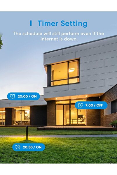 MEROSS Outdoor Smart Plug 13A IP44 WiFi, HomeKit/Alexa/Google, 2 Grounded Outlets