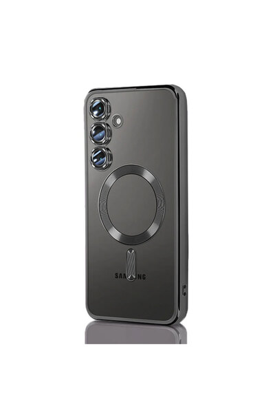 Samsung Θήκη με επένδυση για A26, MagCase, Διαφανές TPU, Μαύρο πλαίσιο