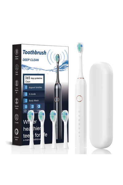 OEM Adult Smart Sonic Electric Toothbrush 6 Modes Soft Bristles Home Whitening