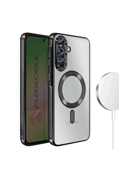 Samsung Θήκη με επένδυση για A07 (A075), MagCase, Διαφανές TPU, Μαύρο πλαίσιο