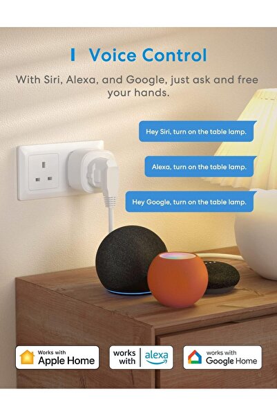 MEROSS Smart Plug 4-Pack — HomeKit, Google Assistant, Alexa & SmartThings Compatible