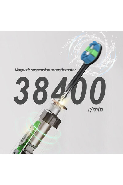 OEM Sonic Electric Toothbrush with Magnetic Suspension, Wireless Charging, 6 Brush Heads & Portable Case