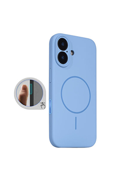 Apple Θήκη MagThin για iPhone 16, SoftTouch, Έλεγχος Κάμερας, TPU, Ανοιχτό Μπλε