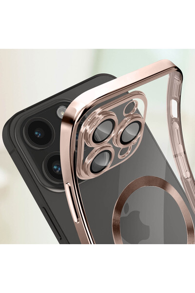 Apple Калъф с покритие за iPhone 15 Plus, с MagSafe, ElectroEdge, РОЗОВ | Про...