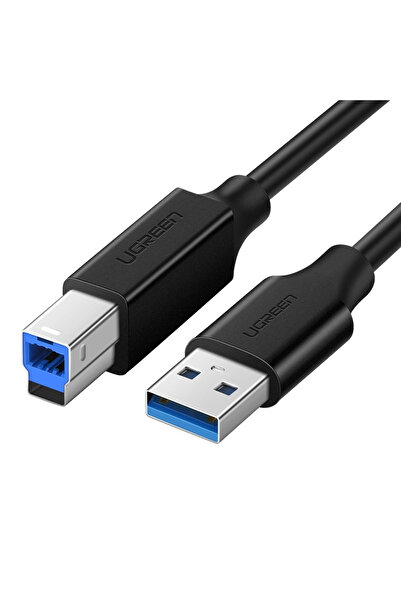 Ugreen كابل طابعة US210 10372 USB-A 3.0 / USB-B 5Gbps 2 متر - أسود