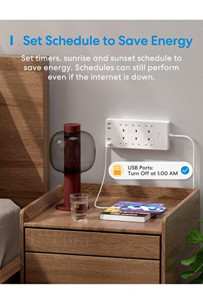 MEROSS Smart Power Strip - 6 AC Outlets & 4 USB Ports, Voice Control, 2.4GHz WiFi