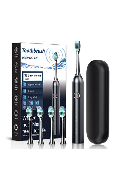 OEM Adult Smart Sonic Electric Toothbrush 6 Modes Soft Bristles Home Whitening