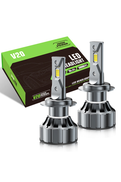 Universal Set de 2 becuri LED H7 Canbus 120W – 12000 LM, Alb Rece 6000K, V20