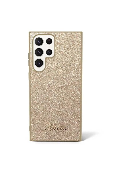 Guess Advanced Style Case for Samsung Galaxy S24 Ultra (P3192), Plastic, Shiny Gold