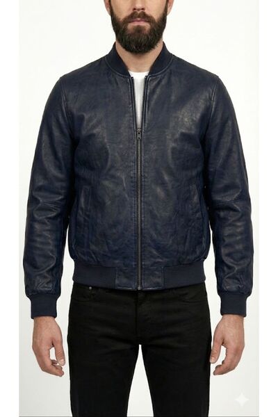 Plus Scorpion Men's casual leather jacket