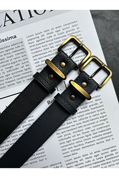 LİA KEMER Pachet de 2 curele cu model oval dreptunghiular pentru femei, cu ca...