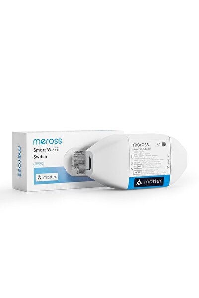 MEROSS Matter Smart DIY Switch with Energy Monitor, 16A WiFi Relay (Neutral Required)