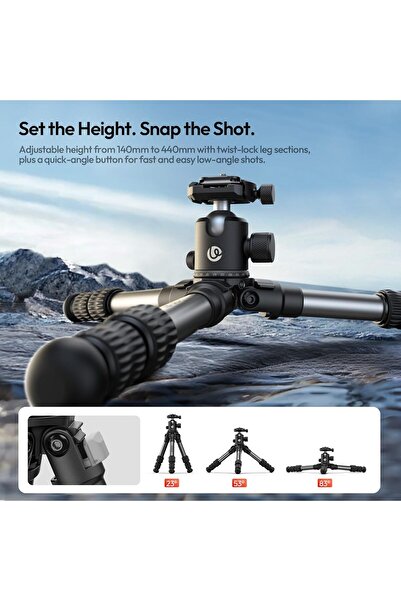 ulanzi TT30 Travel Ultra Portable Camera Tripod w/ Panorama Ball Head