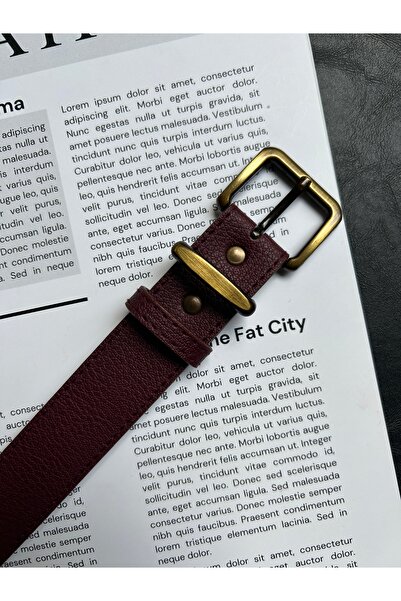 LİA KEMER 2-Piece Hard Oval Rectangular Pattern Women's Antique Vintage Buckle Belt Coat Belt Dress Pants Belt