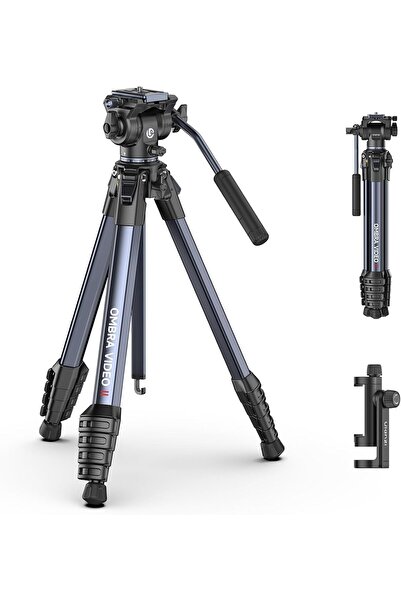 ulanzi Ombra Video II Camera Tripod with Fluid Head, 61.5-inch Travel Tripod
