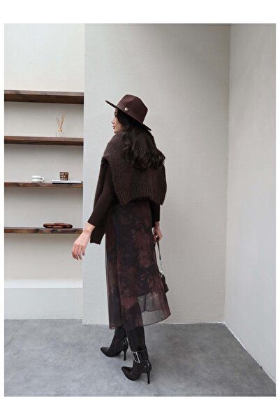 ESRAHELVACI Asymmetrical Tulle Skirt with Belt