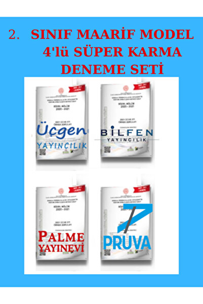 Bilfen Yayıncılık 2. SINIF MAARİF MODEL 4'LÜ SÜPER KARMA DENEME SETİ 2025
