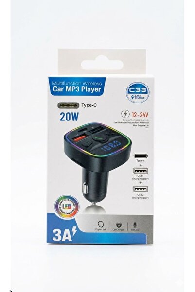 OEM Fast car charger, 12-24V, 20W, 2 USB ports, multi-functional Wireless