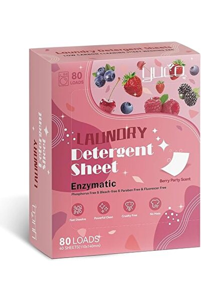 Xess Generic Berry Scent Laundry Detergent, Liquid, Up to 80 Washes, 40 Sheets, Eco-Friendly, Travel-Frie