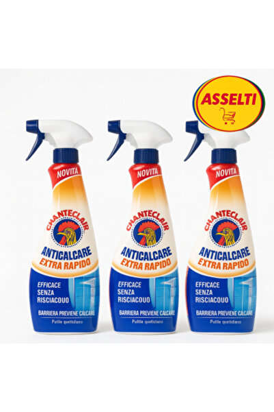 Chanteclair ASSELTI Set – 3 x Extra Rapido Descaler 625 ml (No-Rinse, Fast Action)