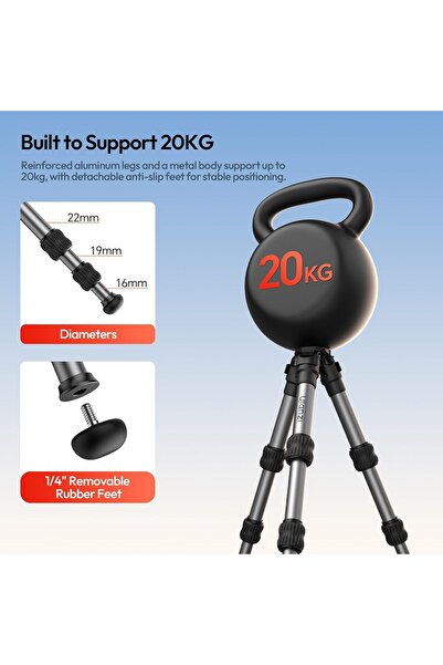 ulanzi TT30 Travel Ultra Portable Camera Tripod w/ Panorama Ball Head
