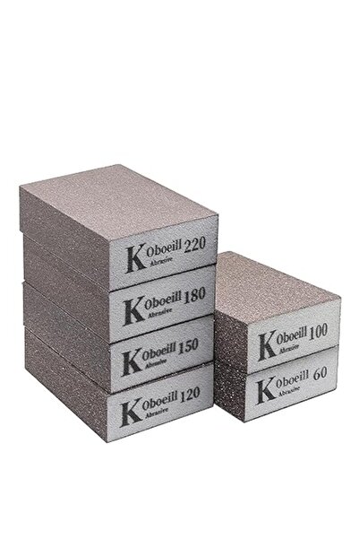 Xess Sanding Block Set, 6 Pieces Sanding Sponges with 6 Grits (60,100,120,150,180,220), Coarse to Superfi