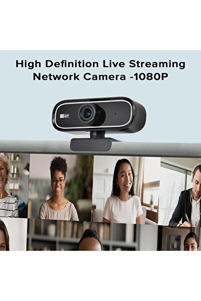 genernic Necomi 1080P Webcam with Noise-Cancelling Microphone, 30fps, Manual Focus