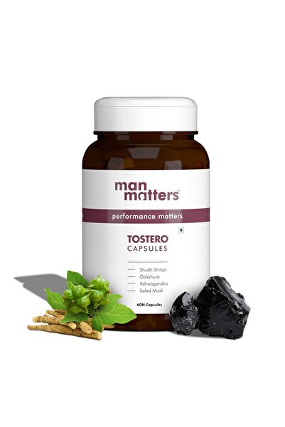 Man Matters شيلاجيت اشواغاندا، جوكشورا، كبسولات صفد موسلي للرجال | 60 كبسولة