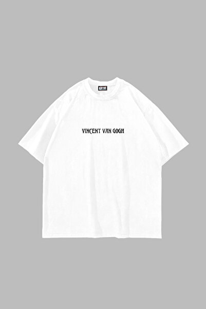 Sekizbiraltı Λευκό μπλουζάκι Unisex Skull of a Skeleton με τύπωμα oversized