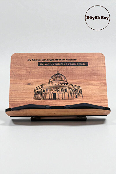 İsfahan TA Kitap Okuma Standı Masaüstü Ahşap Rahle | Büyük Boy