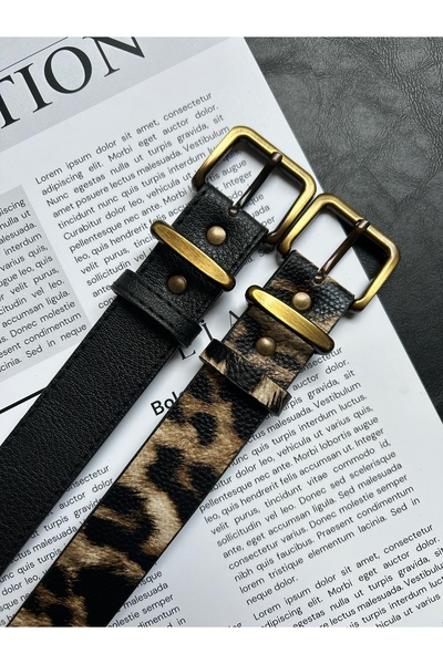 LİA KEMER 2-компонентен твърд овален правоъгълен модел дамски колан с антична...