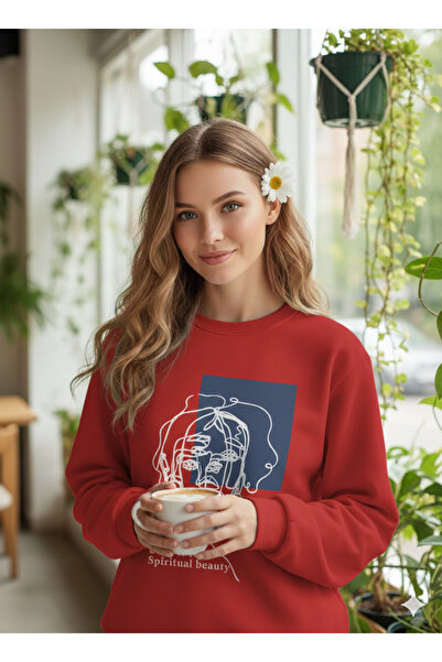 FAVORİST Beauty Printed Women's Sweatshirt