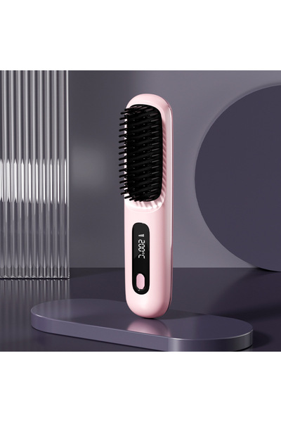 OEM Hair Straightening Comb – Wireless Ionic Portable Straighten, Curl, 3 Temperature Levels
