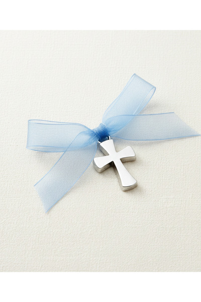 Invitatii Originale Cruciulite de botez F1 (blue) - set 25 buc