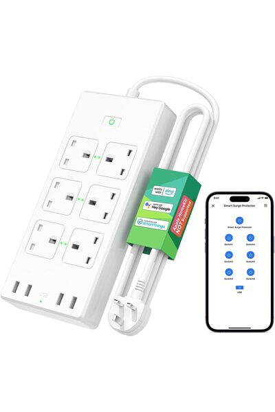 MEROSS Smart Power Strip - 6 AC Outlets & 4 USB Ports, Voice Control, 2.4GHz WiFi