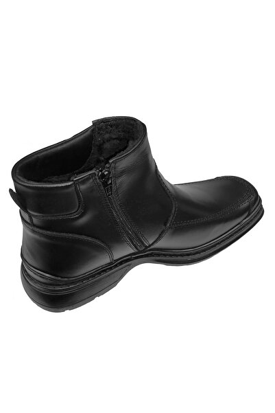 ROM Men's wide fur-lined leather boots with zipper (sizes 39-45)