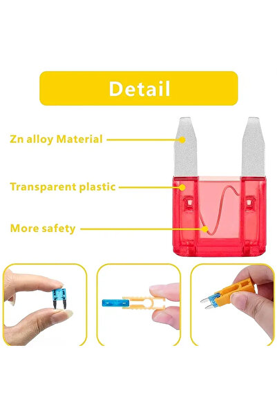 Mob 10 Pack Assorted Mini Auto Fuses Mixed Amp Ratings for Car Truck RV Motorcycle Boat Use