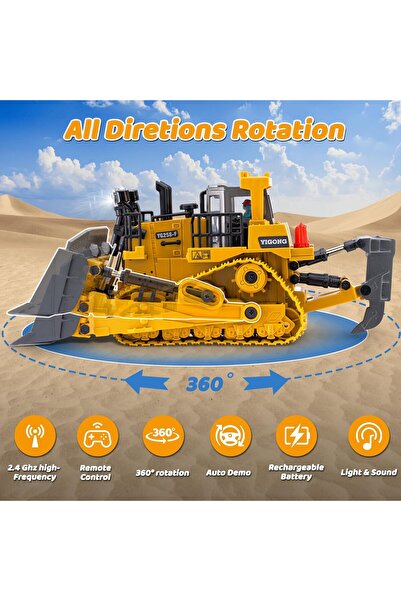 Generic RC Bulldozer Remote Control Construction Truck Toy (Ages 7-12)