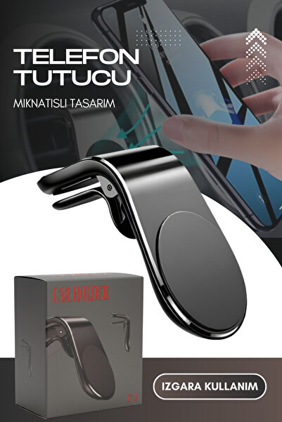 Baghes Manyetik Mıknatıslı Izgara Tipi Telefon Tutucu | Güçlü Mandallı Araç İ...