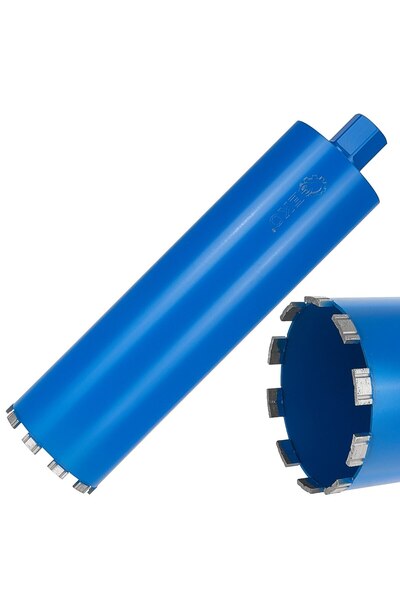 GEKO Carotă diamantată pentru găurire umedă/uscată, 122 x 10 x 450 mm, 10 segmente, 1 1/4", G 65216