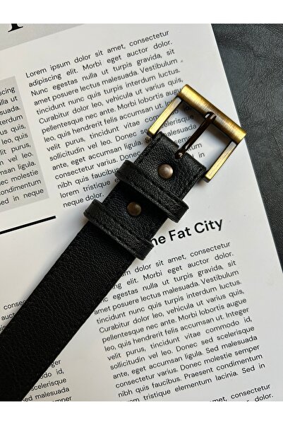 LİA KEMER 2-Piece Lyric Square Patterned Women's Antique Vintage Buckle Belt Coat Belt Dress Belt Trouser Belt