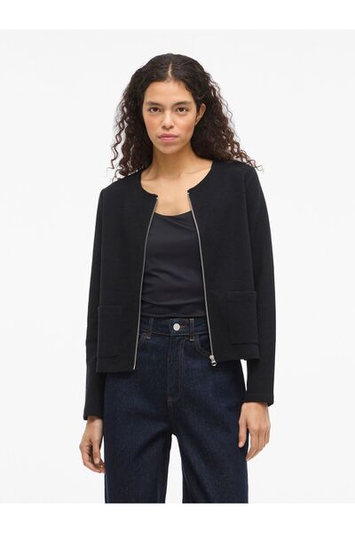 VILA Strickjacke VIGARDEN Reißverschluss