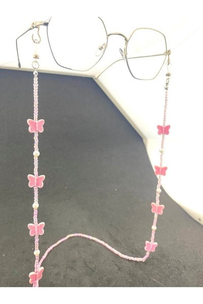 Optic Master Kelebekli Çocuk Gözlük İpi / Zinciri Pembe