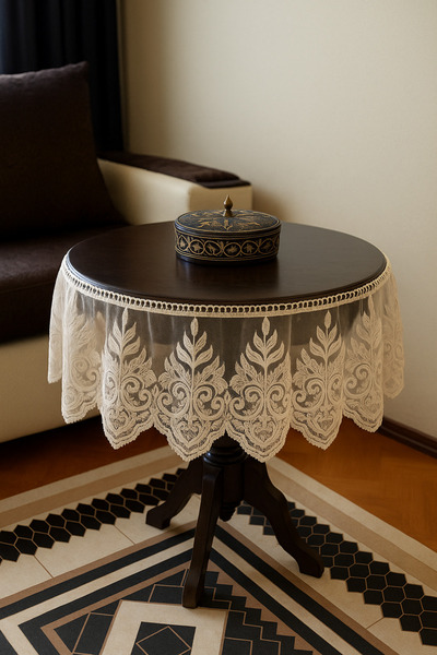 RENKLİ SANAT EVİ Şeffaf PVC Fiskos Masa Örtüsü