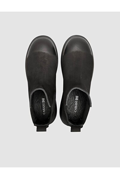 Cabani Genuine Leather Black Winter Women's Casual Boots