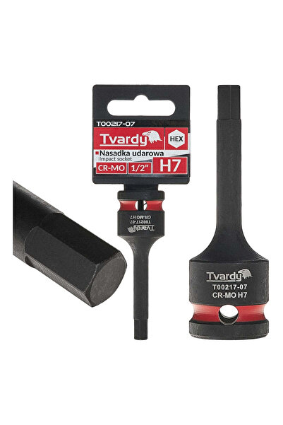Tvardy HEX Impact Socket 1/2" H7 Cr-Mo (T00217-07)